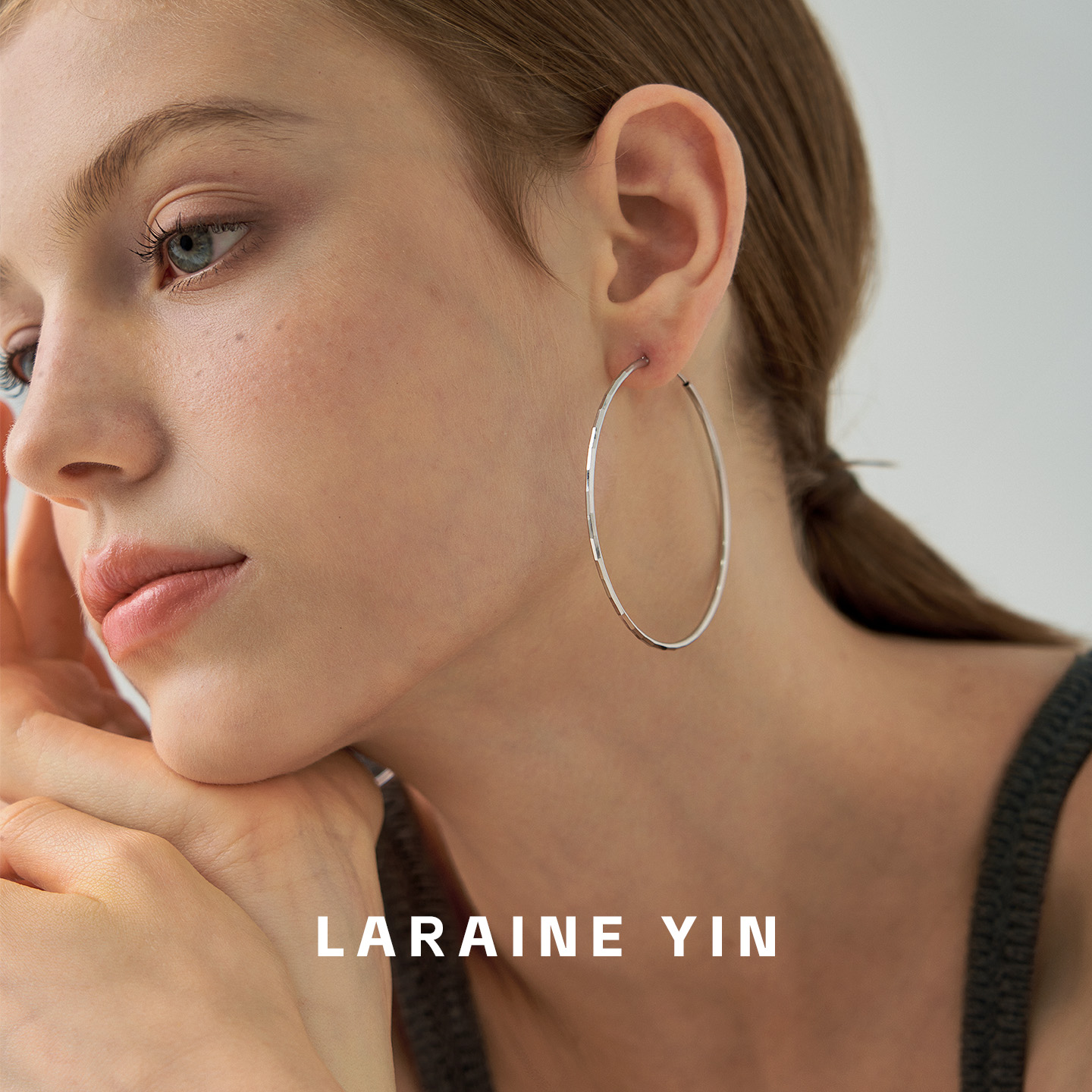 【买3免1】素圈耳环女经典百搭s925纯银大圈耳圈显脸小刻面耳饰