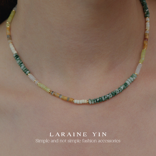 LARAINE YIN原创设计串珠项链百搭锁骨链秋冬叠戴颈链