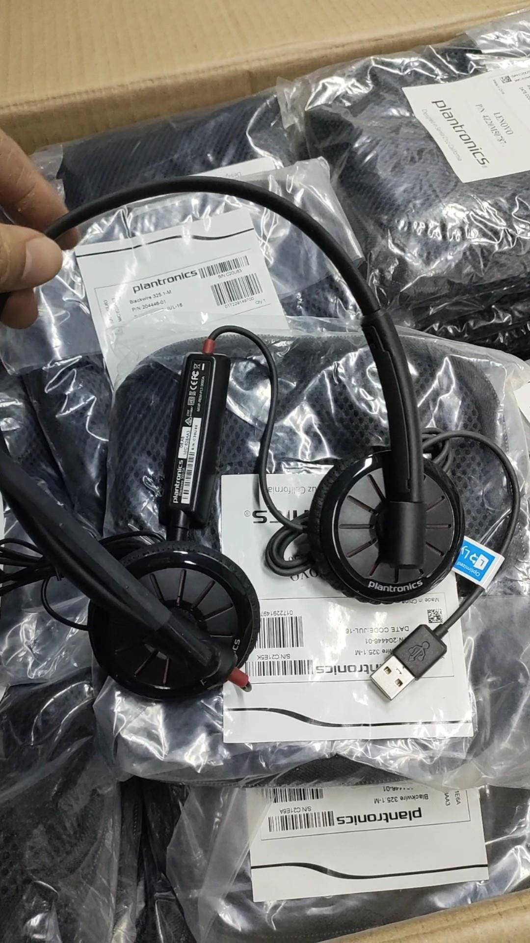 联想原装正品缤特力blackwire 300DA话务员有线耳洁川议价