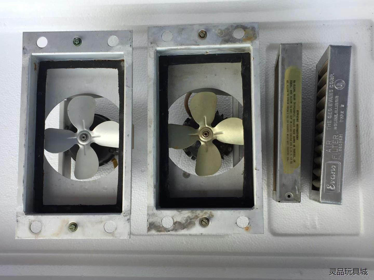 20506西电胆机拆下的电机和排气网共2套；网尺寸117X1议价商品