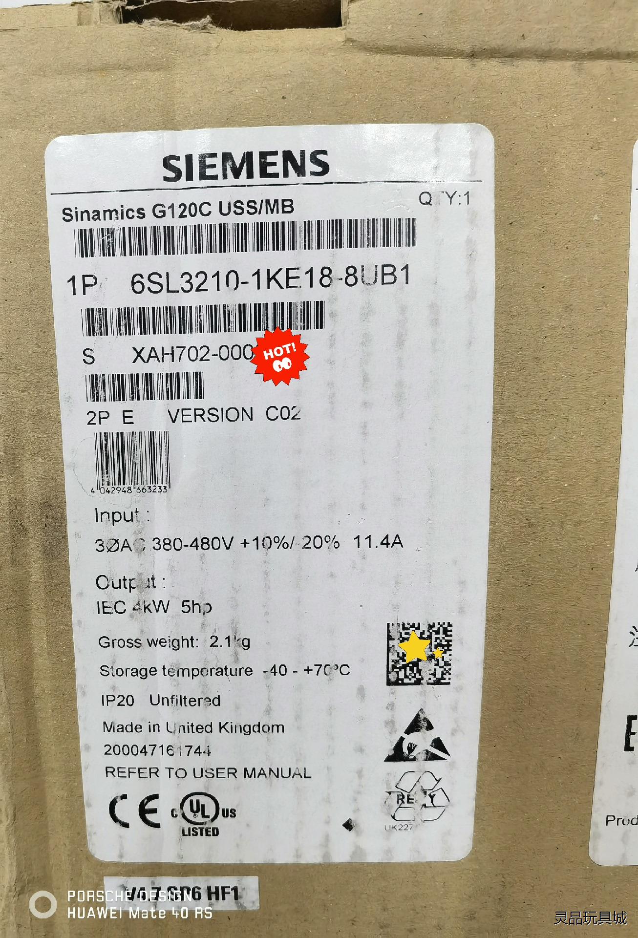 6SL3210-1KE18-8UB1 西门子 原装正品 全新议价商品