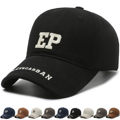 XUEJIE服饰帽子太谷韩版EP字母刺绣棒球帽夏季遮阳显脸小鸭舌帽