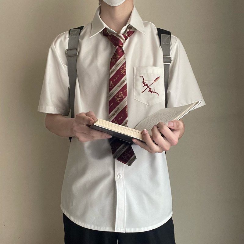 制服dk男短袖夏季学院风衬衫休闲