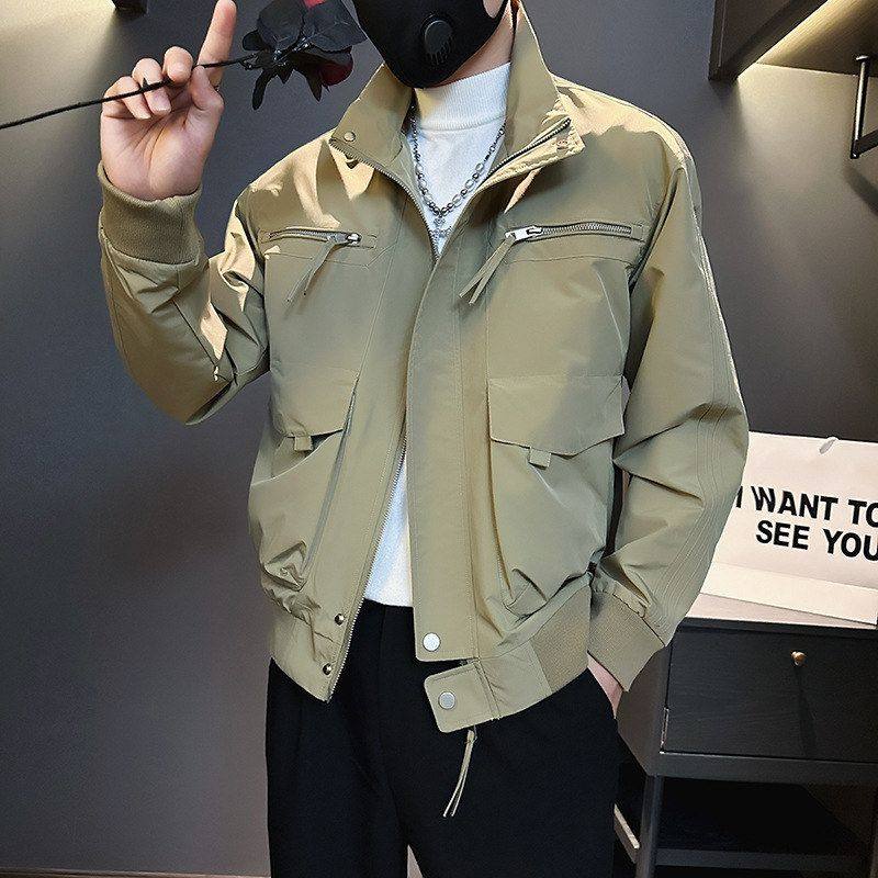 新款上衣工装男款痞帅男外套秋装潮牌夹克春秋高级感休闲2024男士