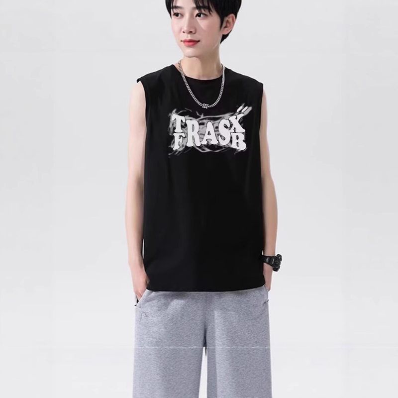 夏季坎肩背心男跑步服复古训练
