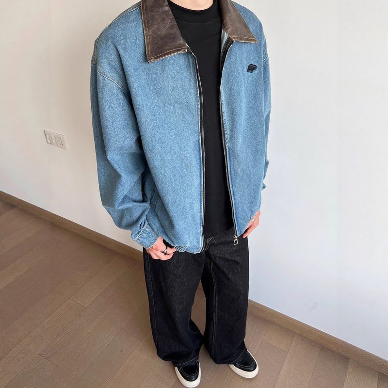 男女卡宽松夹克复古春秋哈特冬