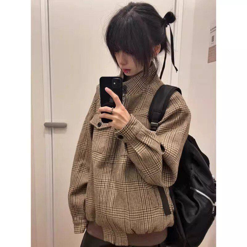 痞帅复古潮牌高领高级感子服棒球街头男外套风格夹克小香上衣美式