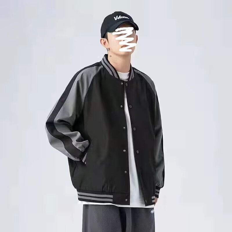 薄款服情侣休闲飞行员春秋季潮流百搭夹克日系外套棒球男宽松美式