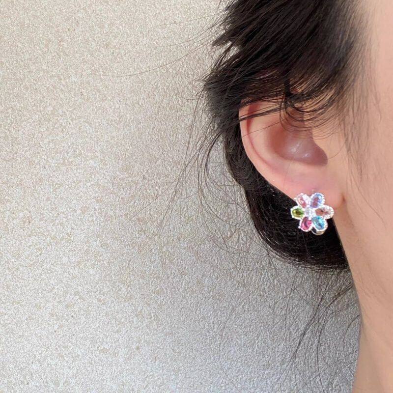 春夏小巧彩色设计时尚花朵小众