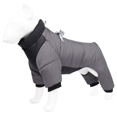 狗狗衣服冬季中型小型犬柴犬泰迪比熊博美四脚衣羽绒棉衣宠物冬装