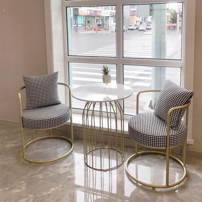 阳台小桌椅休闲沙发椅三件套茶桌椅组合茶几椅子轻奢一桌两椅网红