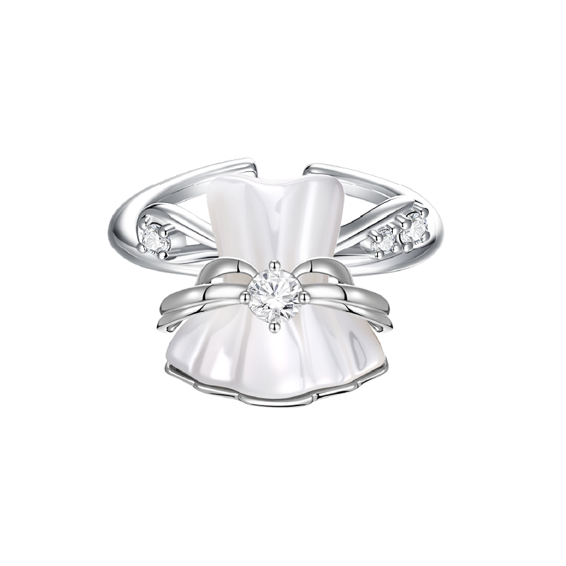 TOGGLER迷你贝壳连衣裙开口戒指