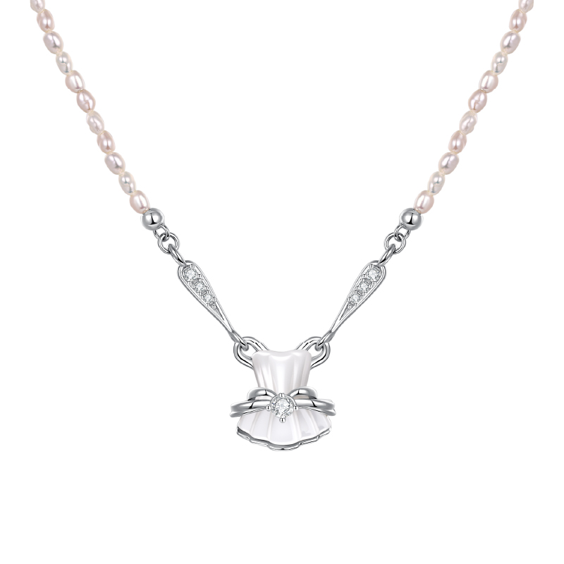 TOGGLER迷你抹胸裙天然贝壳项链