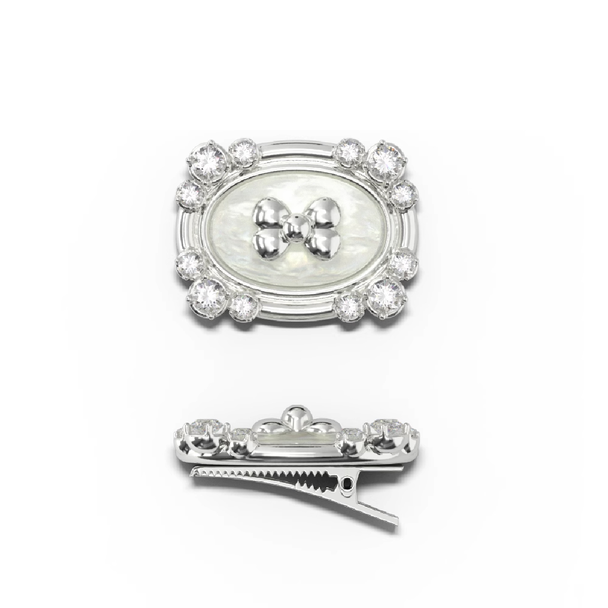 TOGGLER贝母甜美宝石镶嵌发夹