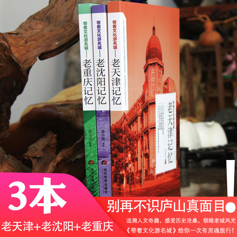 带着文化游名城【3本】老城市记忆：老天津+老沈阳+老重庆 城市文化旅游攻略导游书籍