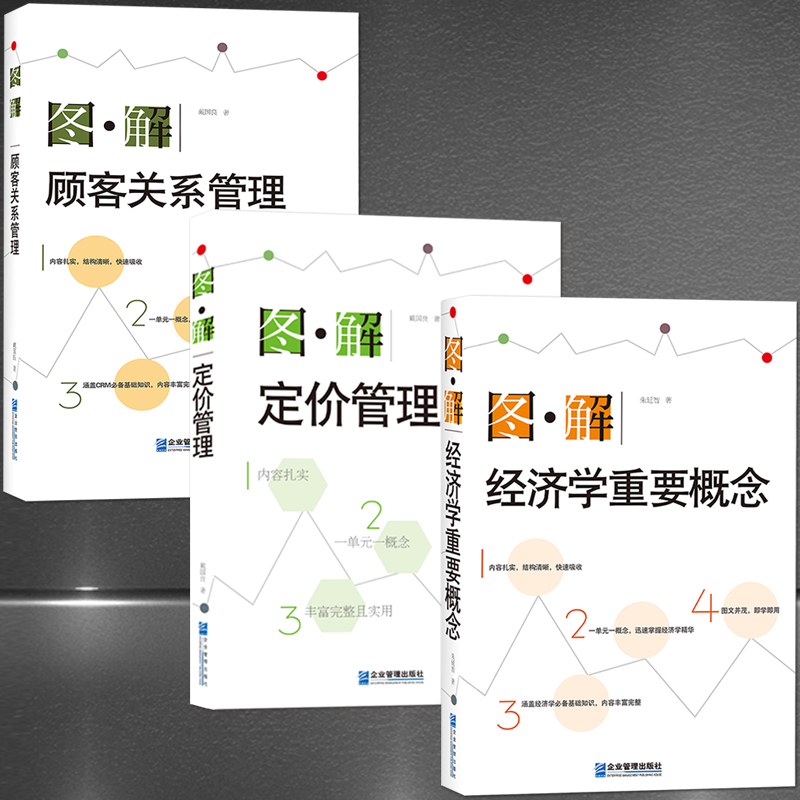 【图解经济学3册】《经济学重要概念》+《顾客关系管理》+《定价管