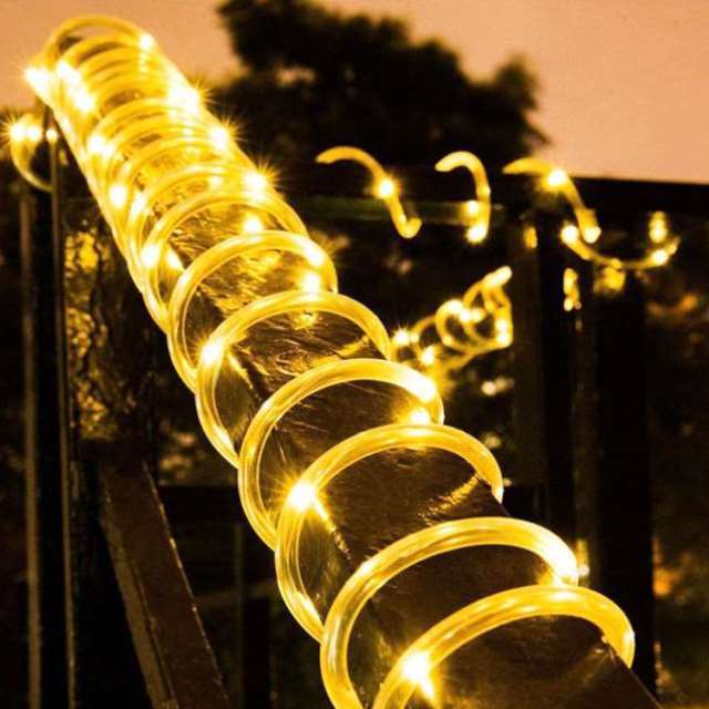 太阳能灯串户外防水led闪灯彩灯阳台花园夜景家用装饰灯管子灯带