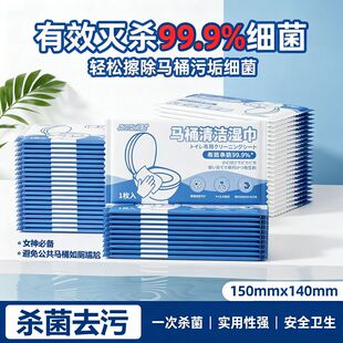 清洁消毒湿纸巾湿厕纸一次性马桶杀菌湿巾厕所便圈专用独立包装