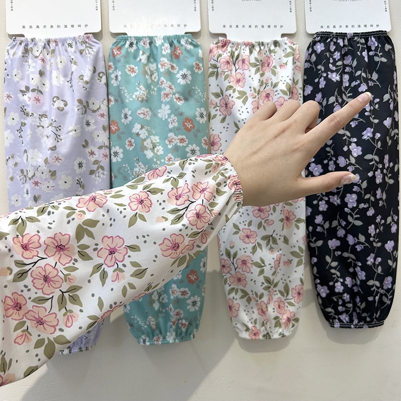 轻薄冰丝袖套女夏季大码松紧护臂