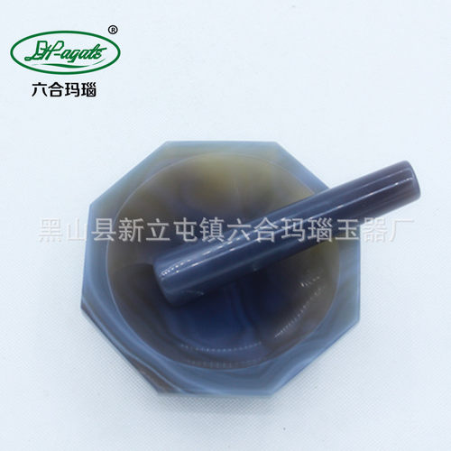 厂家 A级内径200mm玛瑙原矿石手工制作固体粉末研磨 玛瑙研钵