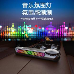 跨境创新款 阳车内太电版 能 充2合一车载智20能香薰氛围灯停车号码