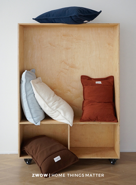 造卧zwow【小羊羔】冬季仿羊毛绒纯色彩色保暖单品枕套沉睡枕头套