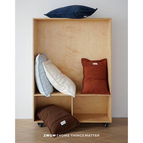 造卧zwow【小羊羔】冬季仿羊毛绒纯色彩色保暖单品枕套沉睡枕头套