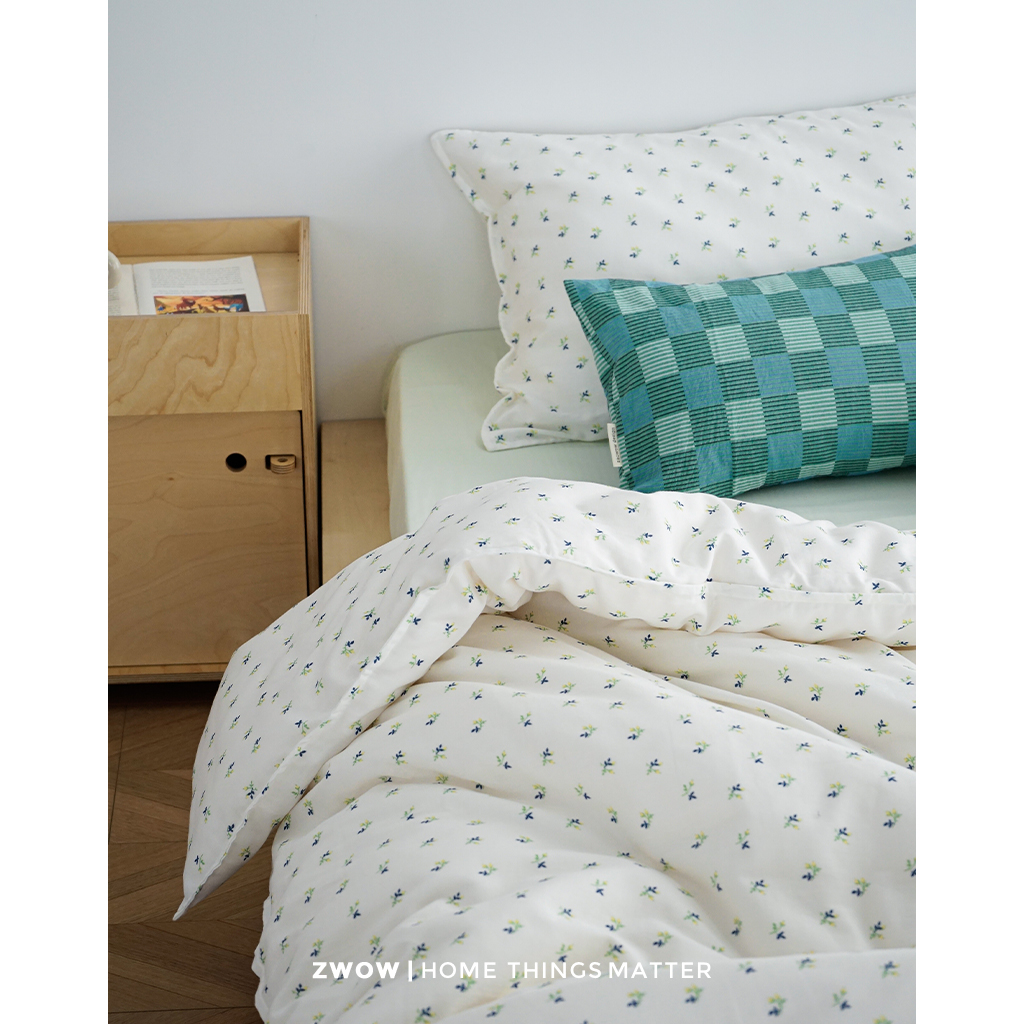 造卧zwow2025新品小苍兰花碎花全棉精梳棉亲肤柔软A类床上四件套