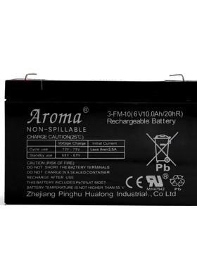 华龙奥皇Aroma 3FM10（6v10ah/20HR)宝宝儿童电动童车蓄电池电瓶