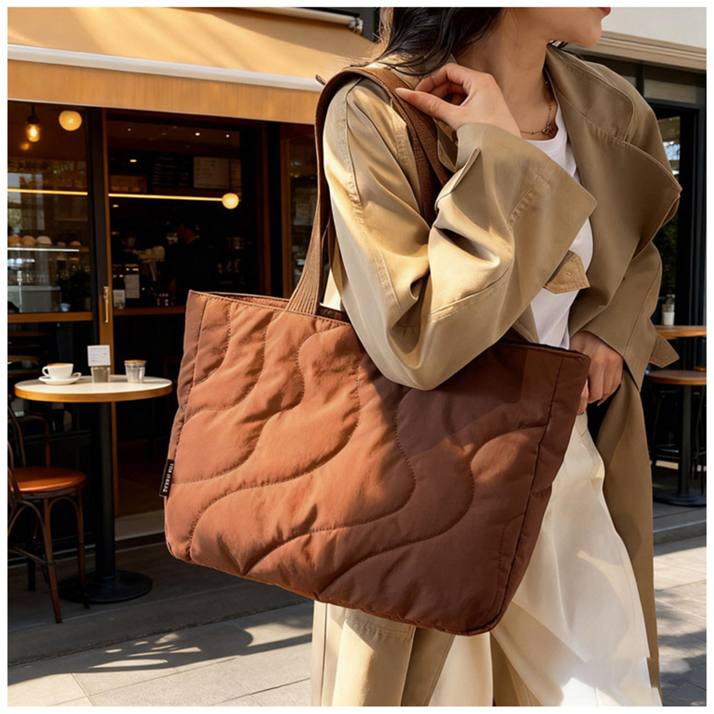 泡芙小姐轻便简约大容量单肩托特包女日常通勤大学生上课手提包,箱包皮具/热销女包/男包,托特包,淘宝优惠券,粉丝福利购,淘宝优惠卷