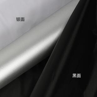 镀遮层遮936光布黑色遮布双面遮光布遮光遮光阳窗帘背银景布光防