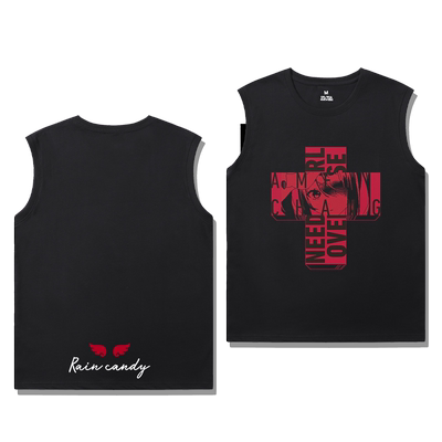 Steam电玩游戏主播女孩重度依赖cos糖糖超天酱周边背心坎肩纯棉潮