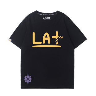 hololive动漫周边vtuber拉普拉斯同款cos短袖T恤男女二次元衣服夏