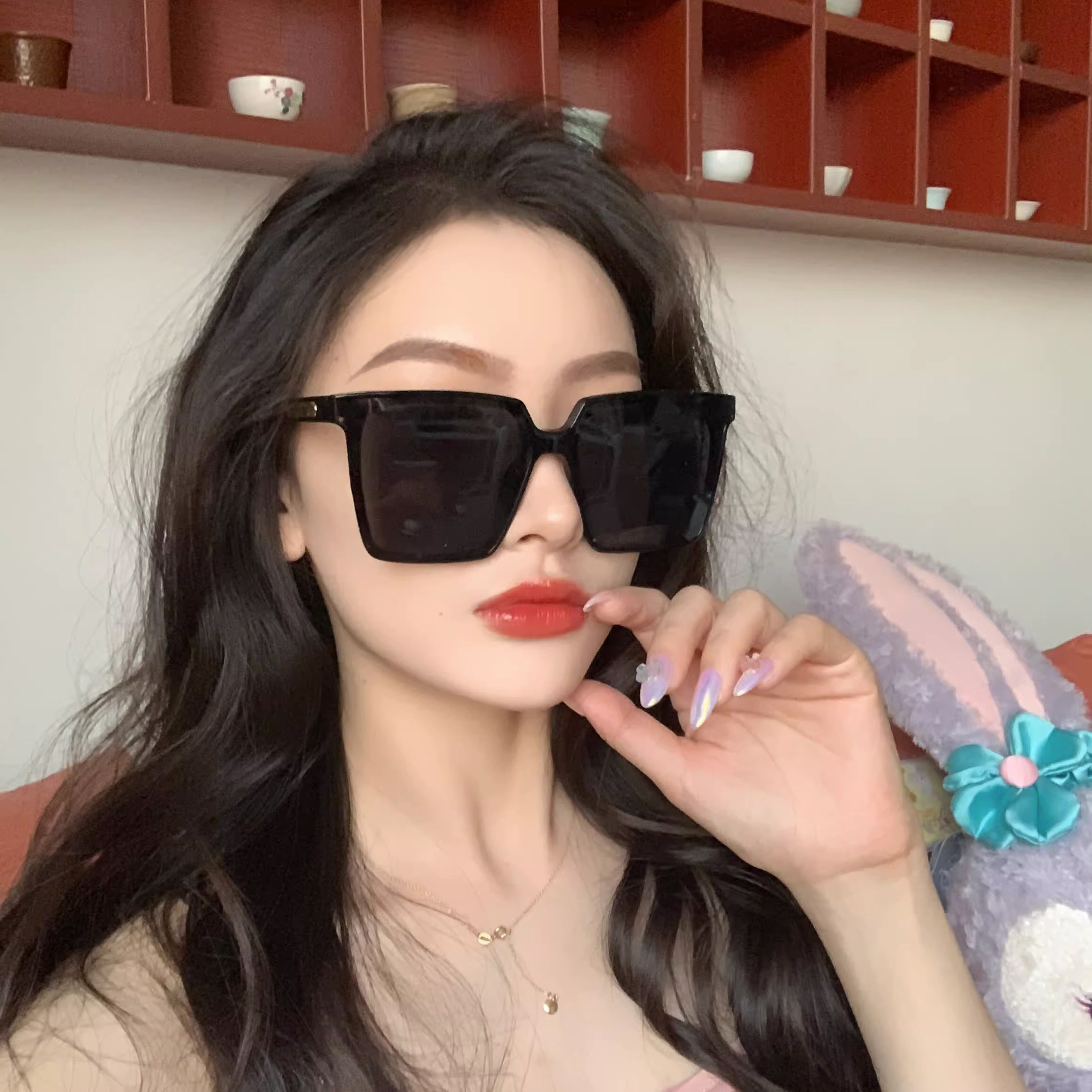 适合大脸的超大框方形太阳眼镜女士高级感圆脸显瘦小偏光墨镜男款