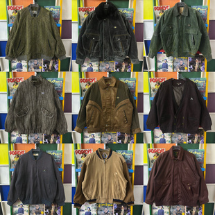 vintage古着外套港风日系复古阿美咔叽男女老爹哈灵顿夹克ZG18