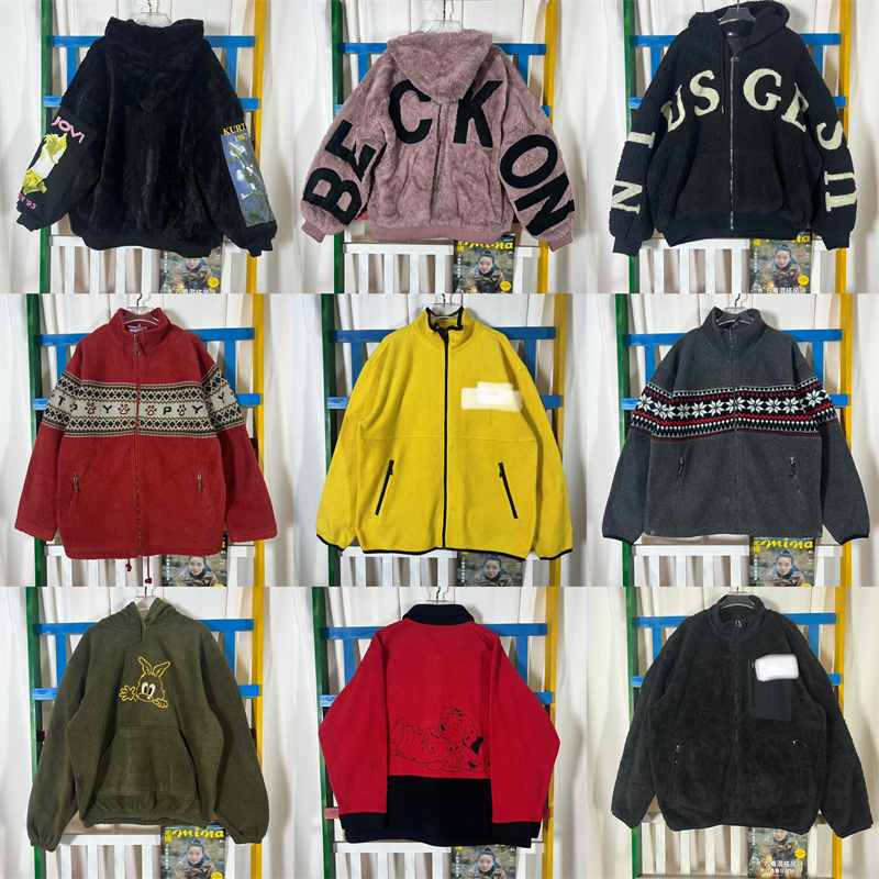 vintage男女抓毛外套抓绒