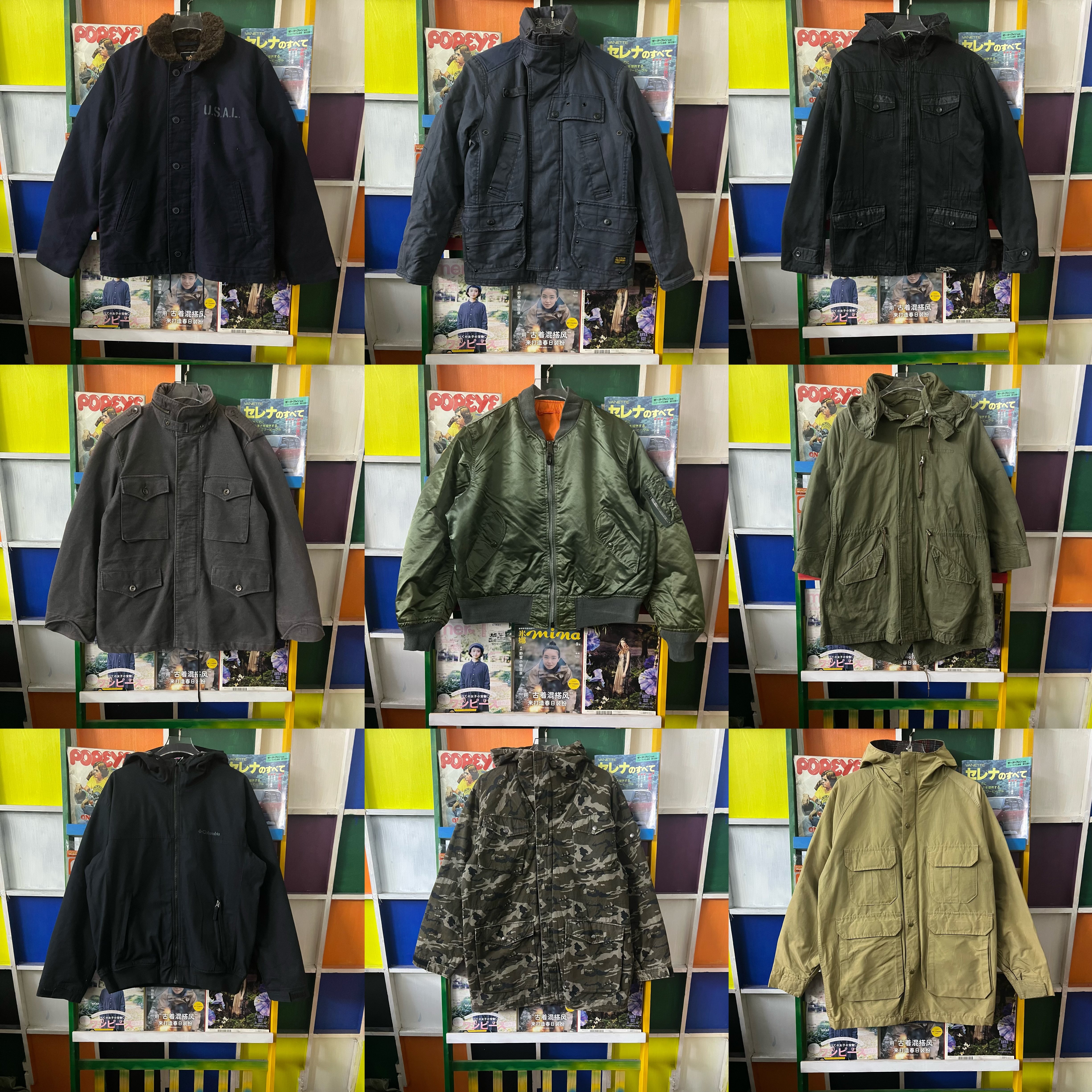 vintage古着外套m65阿美咔叽美式ma1棒球服工装空飞行员夹克G12