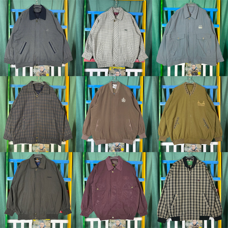 vintage古着休闲男女生港风外套