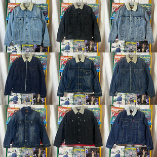 vintage古着牛仔外套牌阿美咔叽棉袄复古男女l长e袖 v夹i克NZZ1