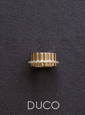 Fidiora系列锆石镶嵌戒指气质款轻奢宽版戒指双旦礼物