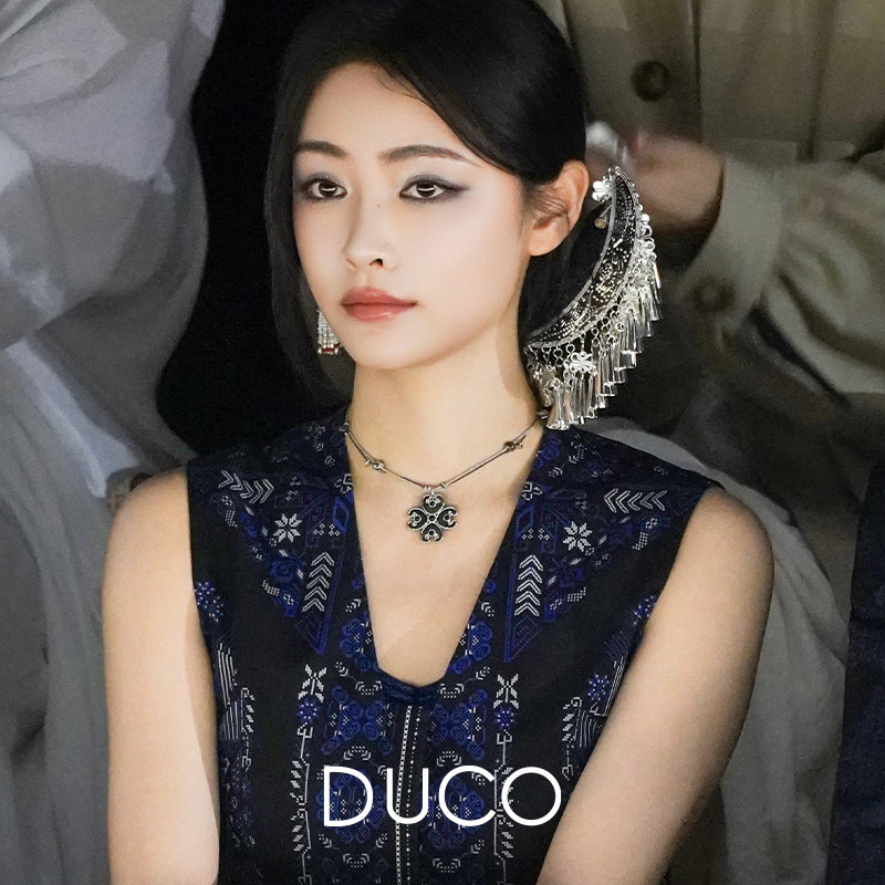 【许佳琪同款】DUCO Fidiora系列四叶草贝母项链精致设计感编织
