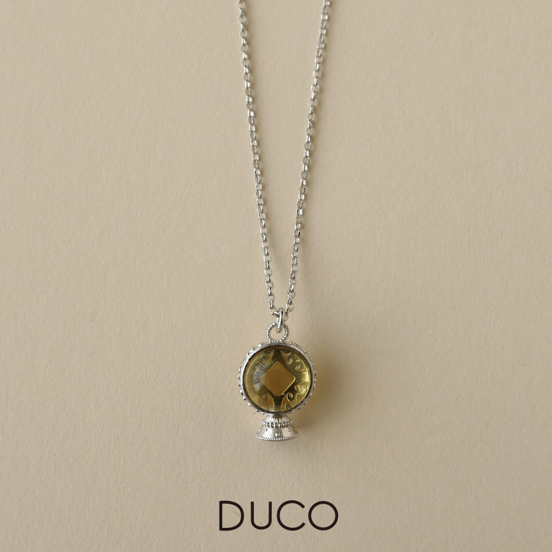 【董生活推荐】DUCO 水晶球系列水晶球吊坠项链简约大气奢华颈链