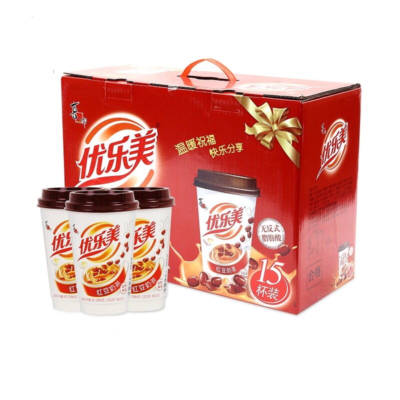 优乐美红豆奶茶15杯装含炼乳包速溶奶茶粉年货大礼包下午茶饮料