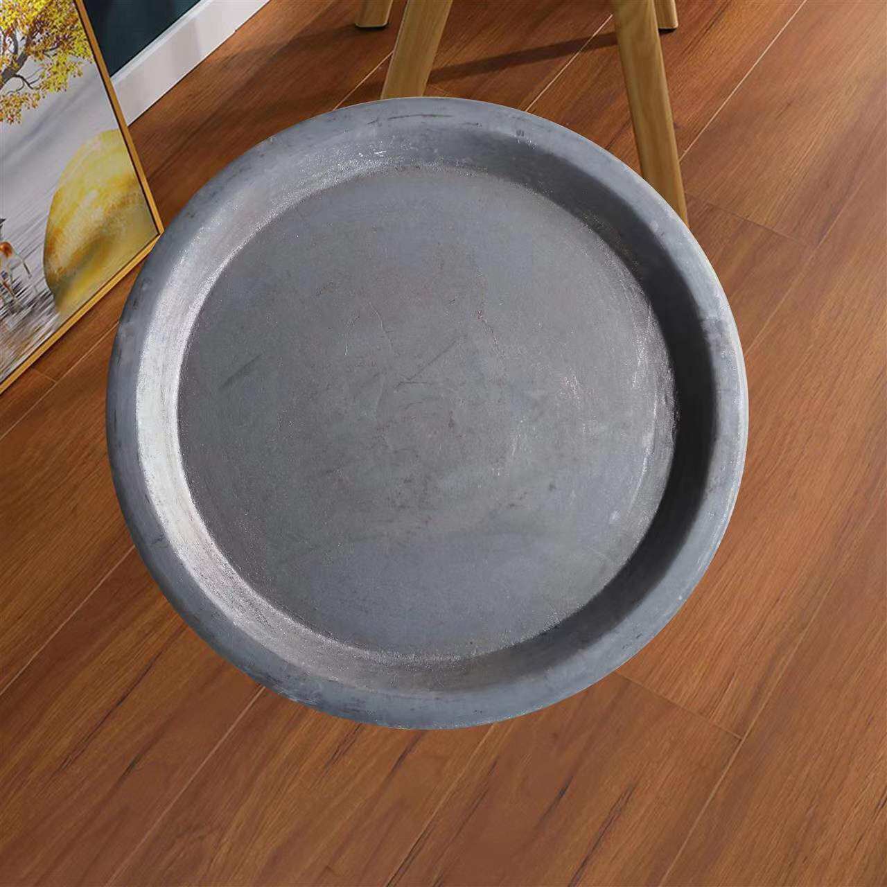 延边朝鲜族平底锅老式农村平锅铸铁锅炉子加热锅生铁盘