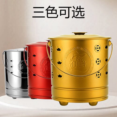 烧金桶不锈钢烧纸桶大号元宝桶家用室内无烟烧经加厚烧钱桶焚化炉