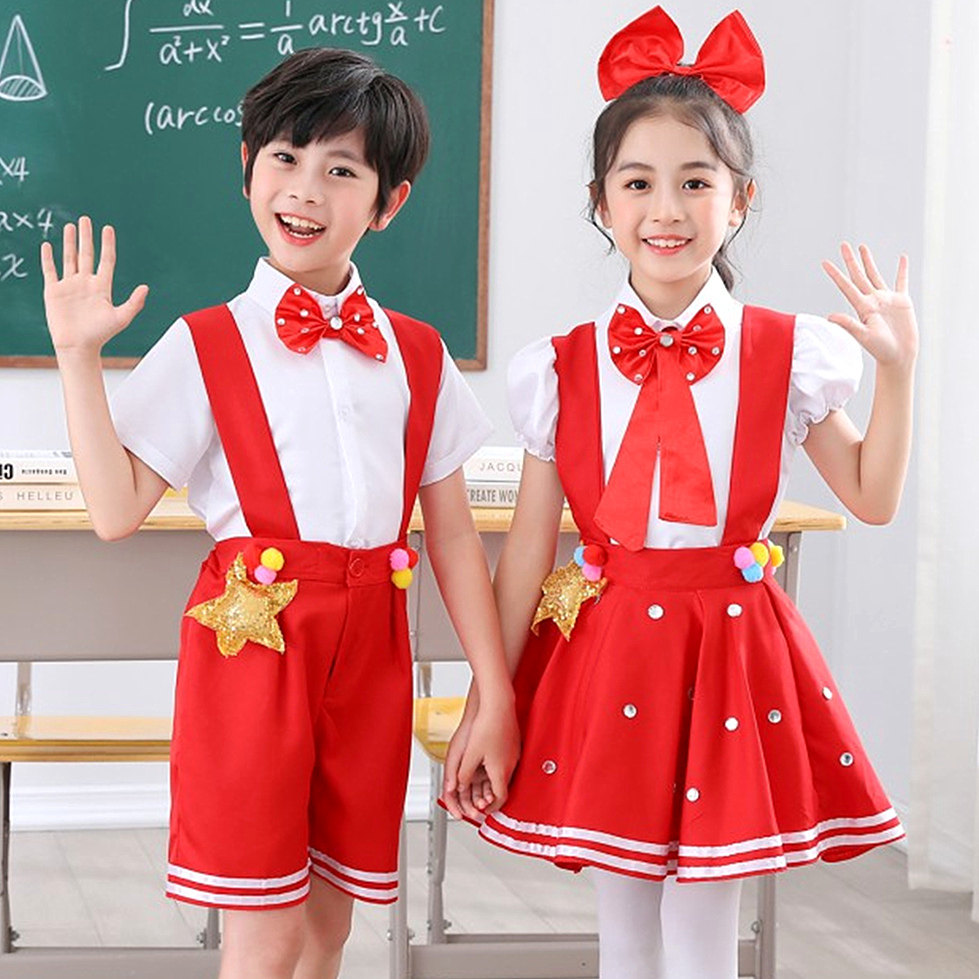 六一儿童合唱服演出服男女童礼服少儿大合唱团小学生朗诵表演服装