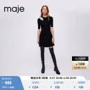 针织连衣裙MFPRO02581 Outlet经典 黑色设计感镂空短袖 女装 款 Maje