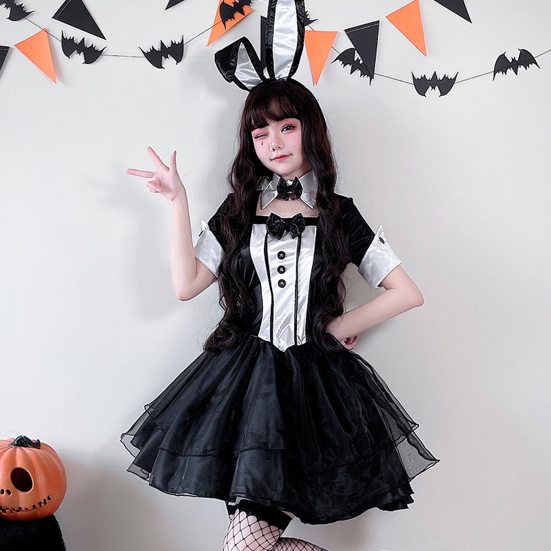 性感兔子万圣节女仆制服套装cosplay成人兔女郎夜店酒吧ds表演服
