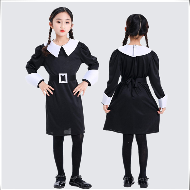 亚当斯一家cos星期三黑色连衣裙