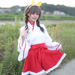 日系萌妹小女巫动漫妖狐x仆SS白鬼院凛凛蝶返祖巫和服cosplay套装
